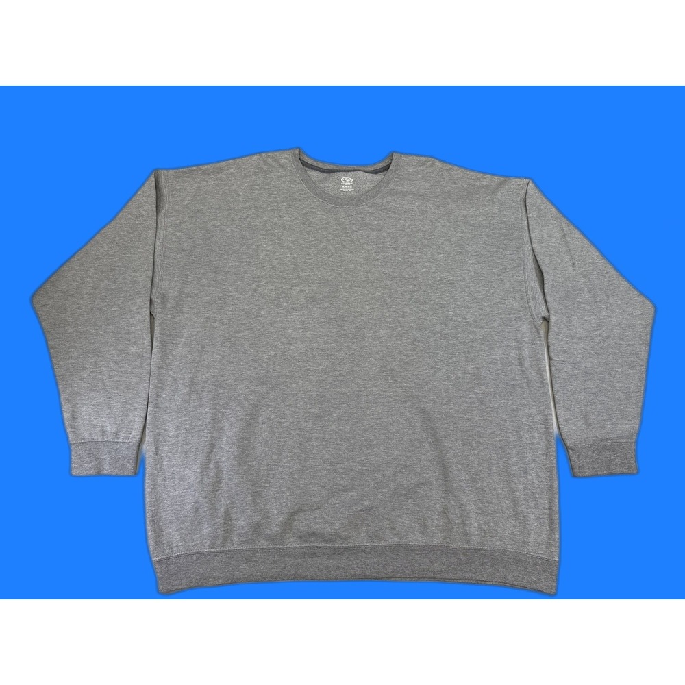 ATHLETIC WORKS W04 Sweatshirt 3XL Gray Cotton Blend Crewneck Long Sleeve